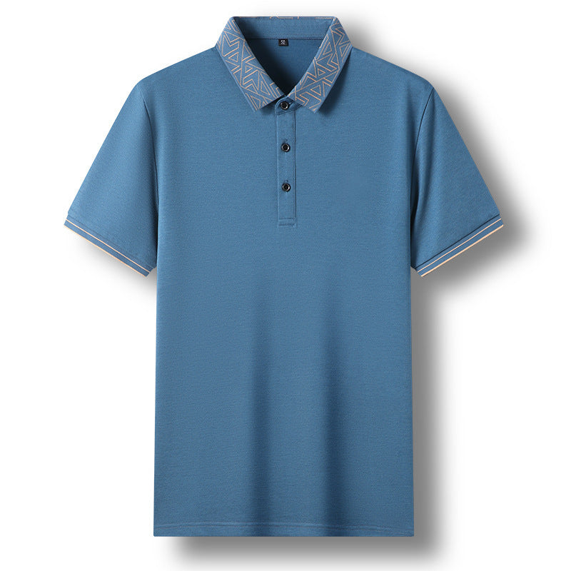 men's polo collar thin T-shirt, view 5 - MRSLM