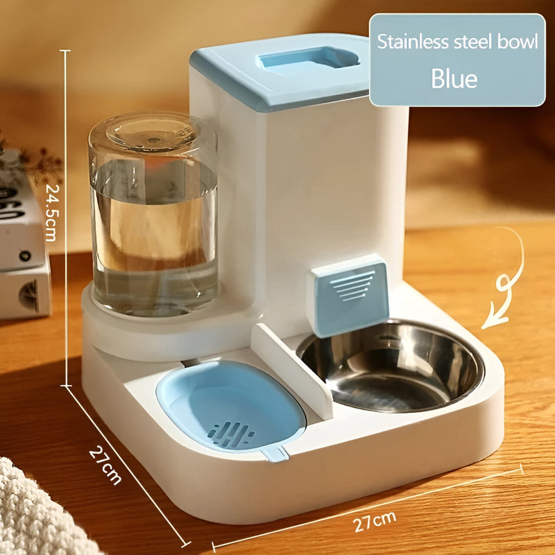 automatic cat water feeder and food dispenser, view 4 - MRSLM