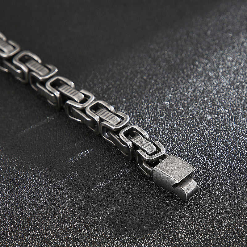 welded woven titanium steel bracelet, view 5 - MRSLM