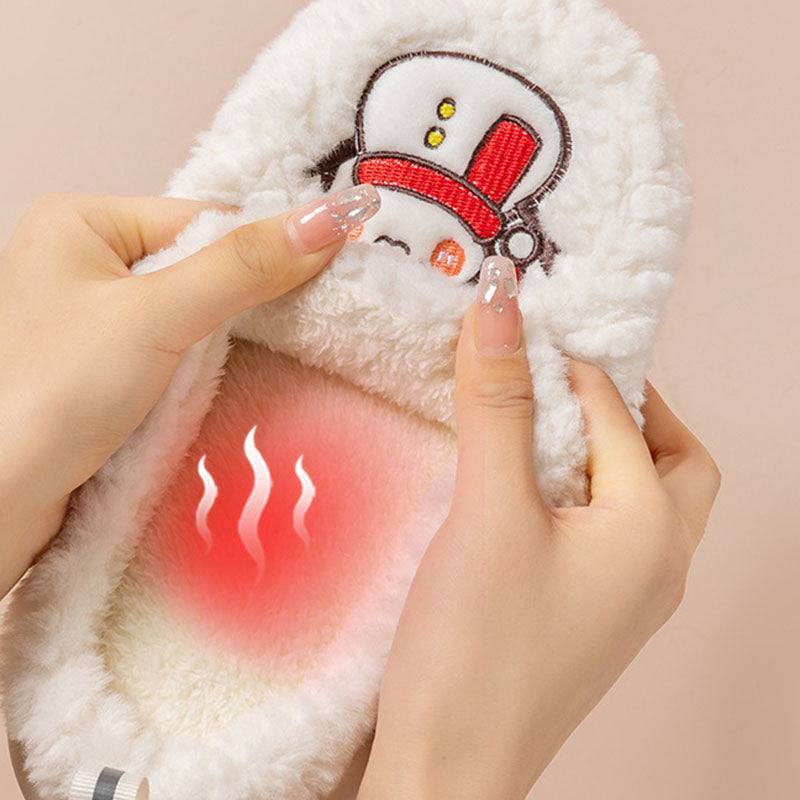 snowman plush house slippers, view 6 - MRSLM
