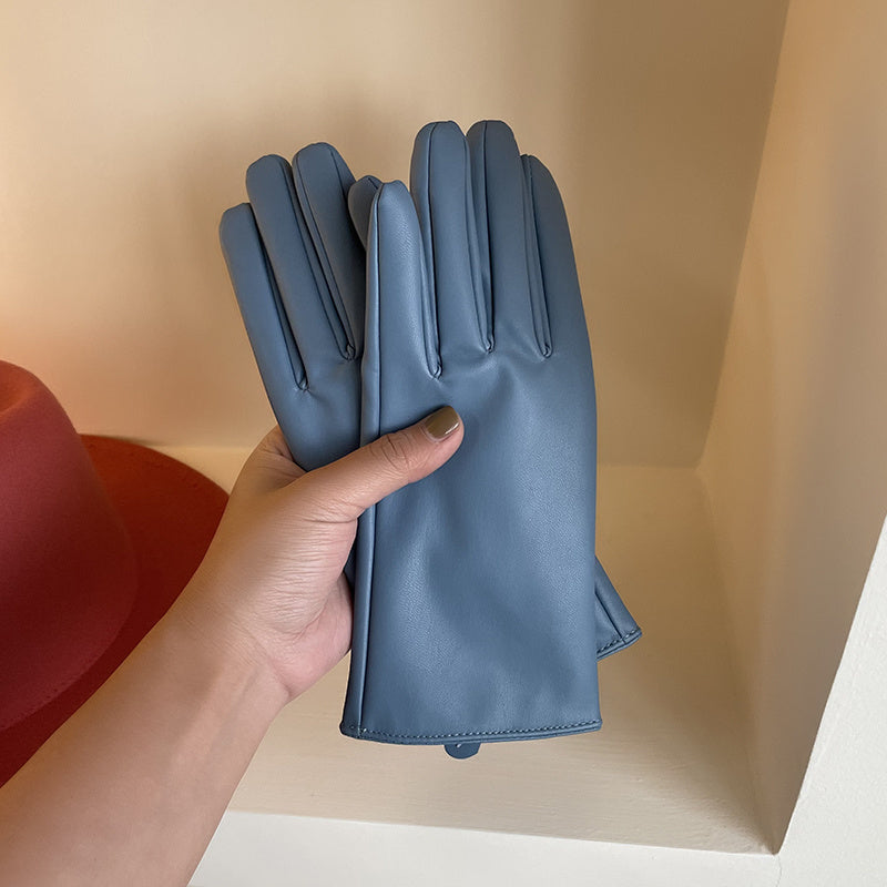 Five finger PU leather gloves - MRSLM