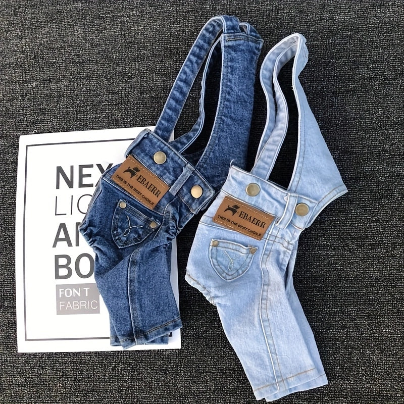 denim dog jacket, view 4 - MRSLM