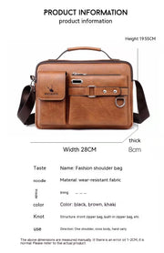 men's PU leather shoulder bag, view 9 - MRSLM