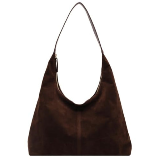 Women's suede crescent shoulder bag - MRSLM