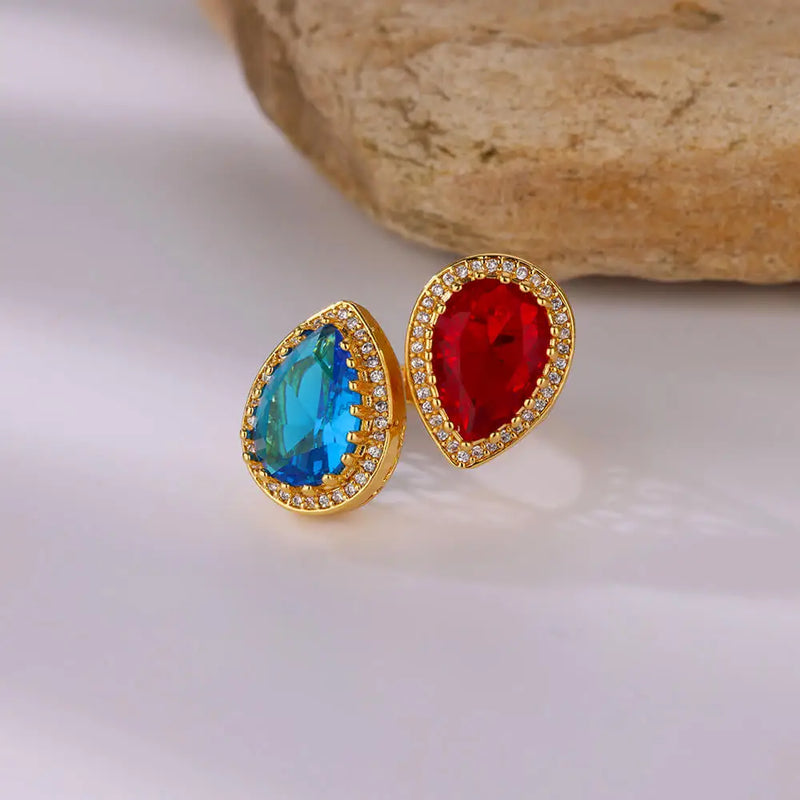 water drop zircon ring, view 5 - MRSLM