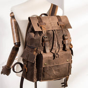 retro waxed canvas backpack - MRSLM