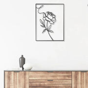 minimalist rose iron wall decor, view 4 - MRSLM