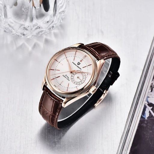 men's quartz watch with leather band - MRSLM