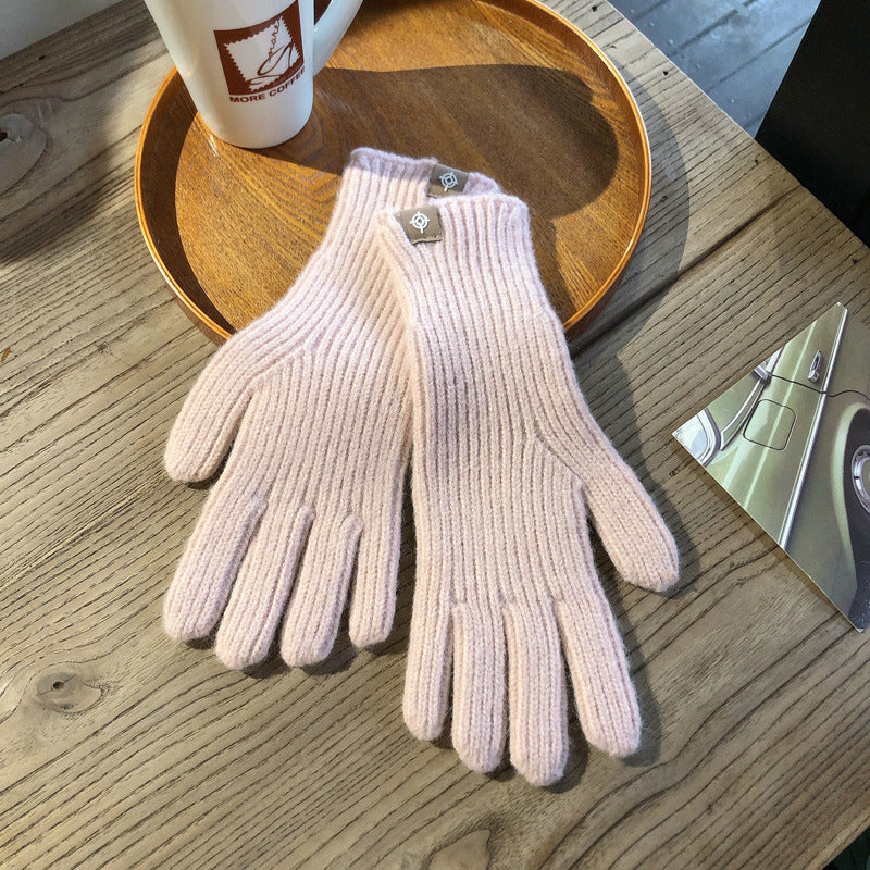 winter knitted wool gloves, view 4 - MRSLM