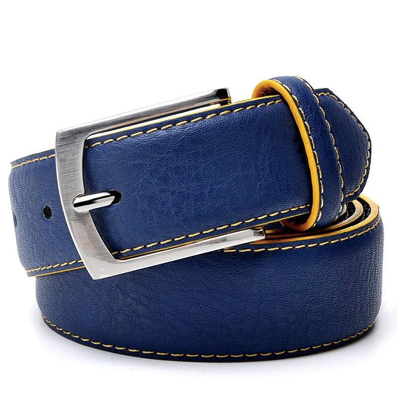 men's casual bonded leather belt, view 7 - MRSLM