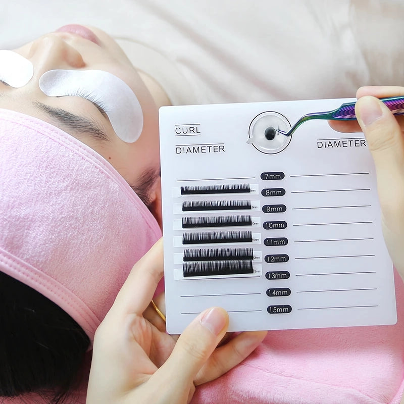 acrylic false eyelashes palette with tick mark stand, view 3 - MRSLM