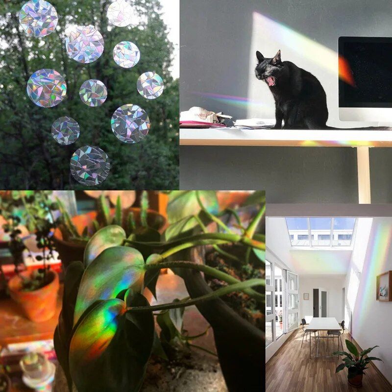 3D rainbow window decals, view 5 - MRSLM