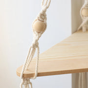 macrame floating shelf, view 7 - MRSLM