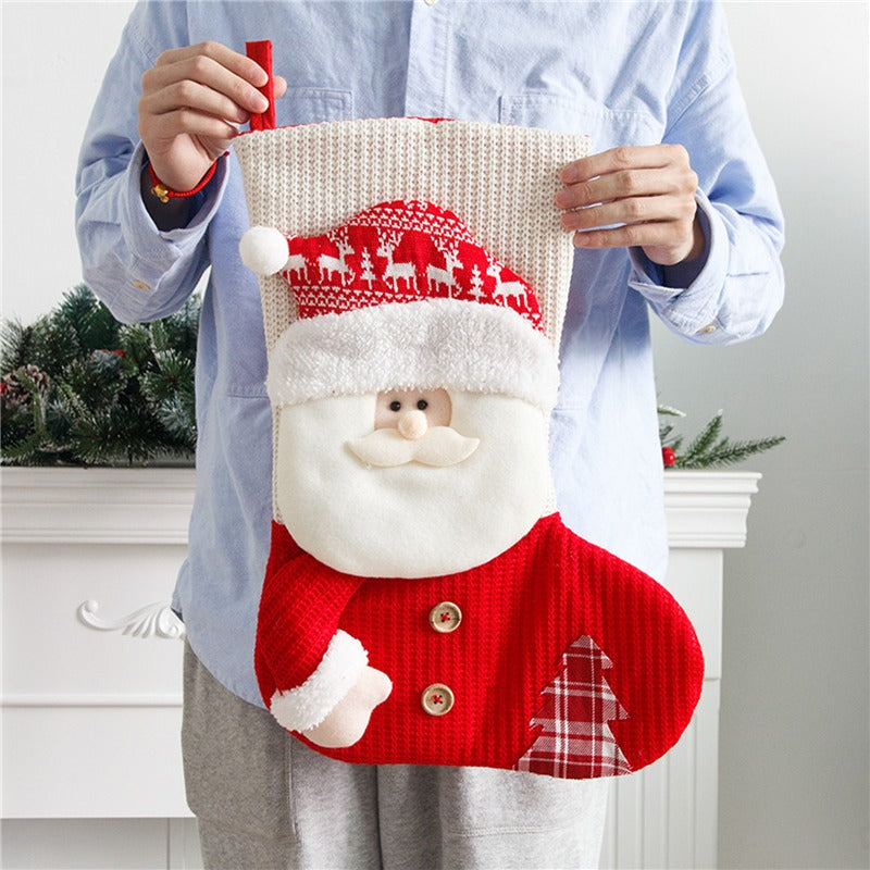 Large knitted Christmas stocking, view 7 - MRSLM