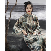 dark velvet retro long dress, view 3 - MRSLM