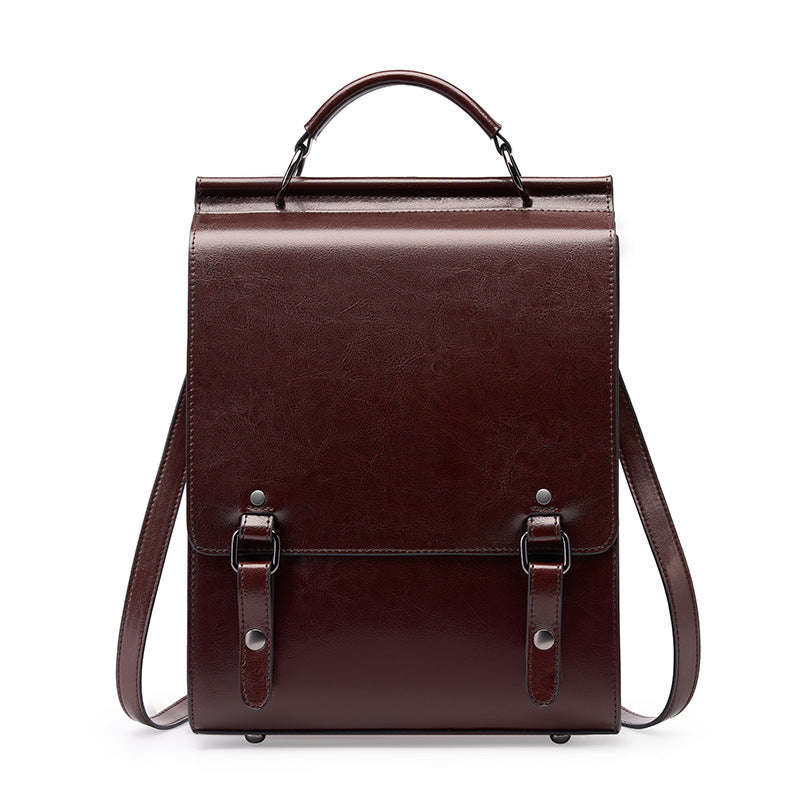 leather backpack, view 3 - MRSLM