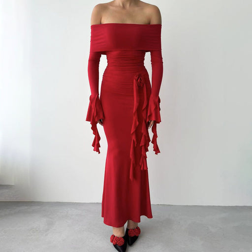 off-shoulder ribbon dress - MRSLM