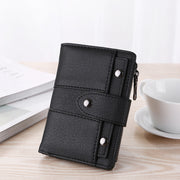 women's vegan leather bifold wallet, view 4 - MRSLM