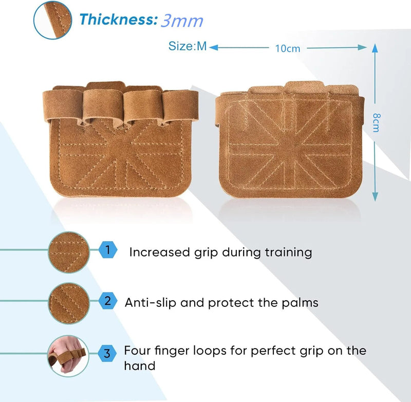 Anti-skid cowhide gym gloves, view 8 - MRSLM