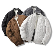 Men's reversible plaid baseball collar jacket, view 4 - MRSLM