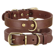 genuine leather dog collar, view 3 - MRSLM