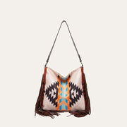 bohemian canvas shoulder bag, view 3 - MRSLM