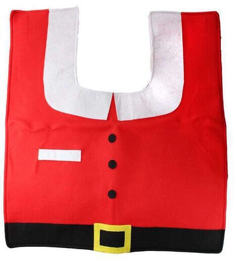 Christmas toilet seat cover and rug bathroom set, view 5 - MRSLM