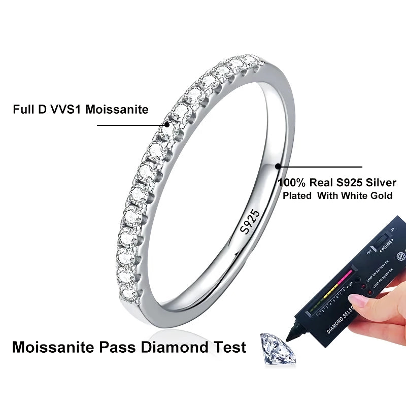 moissanite eternity band, view 6 - MRSLM
