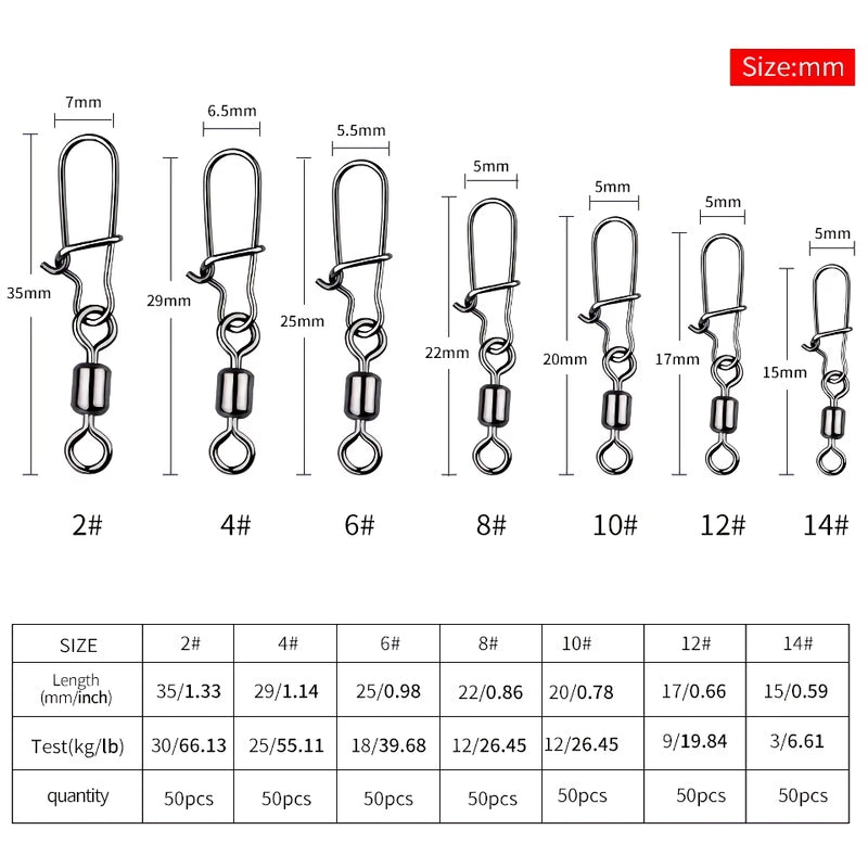 pike fishing stainless steel swivel connectors, view 14 - MRSLM