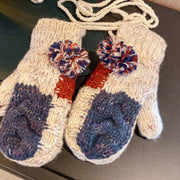 women's thick fleece knitted mittens, view 9 - MRSLM