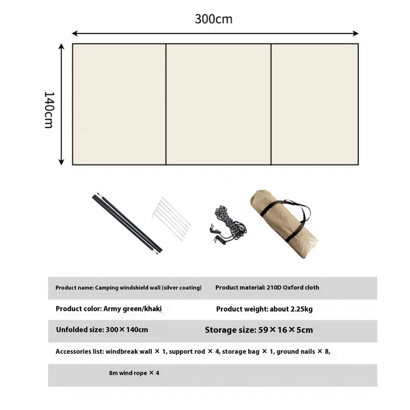 outdoor stove camping windshield screen, view 9 - MRSLM