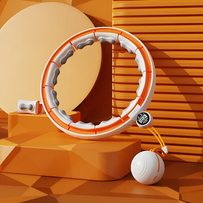 smart fitness hoop with weighted ball, view 4 - MRSLM