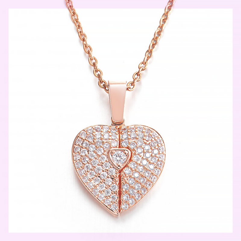 personalized engraved heart name necklace, view 7 - MRSLM