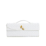 woven leather crossbody clutch bag, view 2 - MRSLM