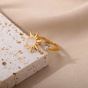 Adjustable opal sun ring, view 8 - MRSLM