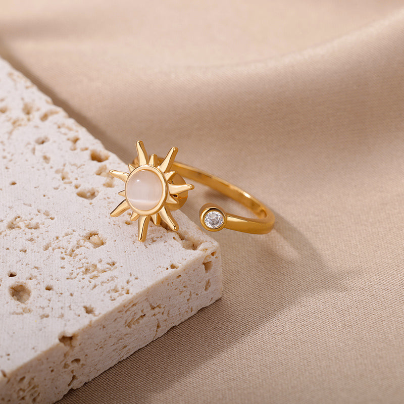 Adjustable opal sun ring, view 8 - MRSLM