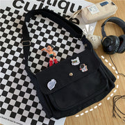 canvas cross-body messenger bag, view 6 - MRSLM