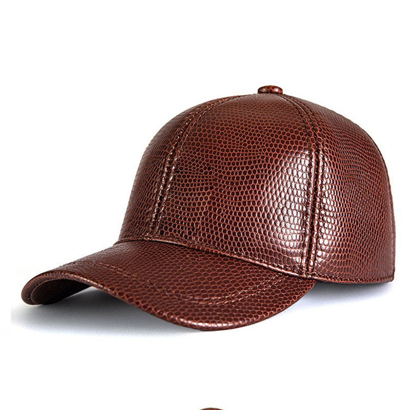 genuine leather baseball cap, view 8 - MRSLM