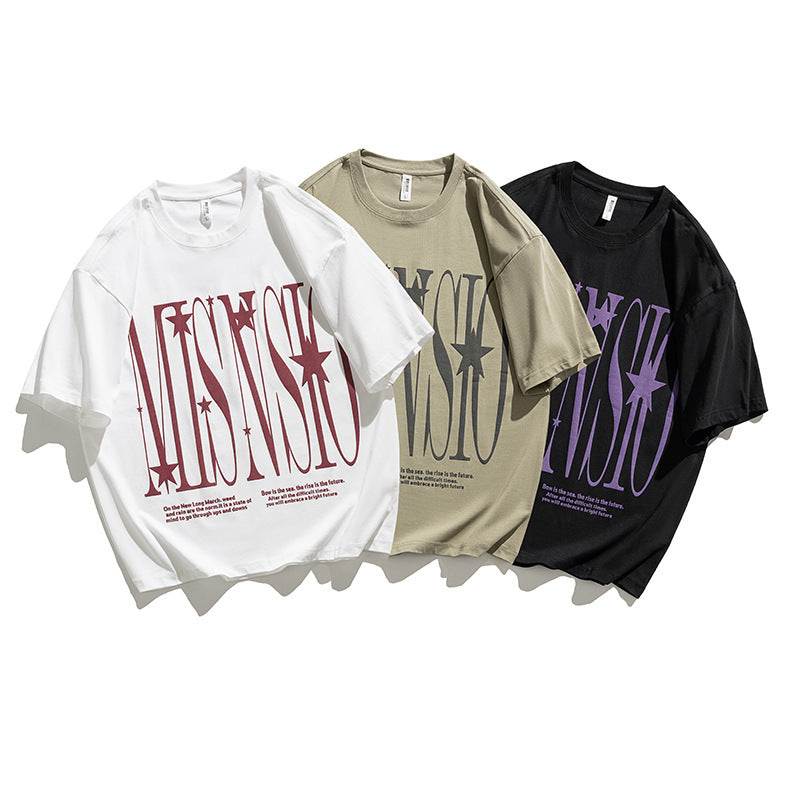 men's cotton round neck T-shirt, view 4 - MRSLM