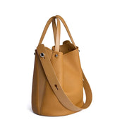 leather bucket shoulder bag, view 2 - MRSLM