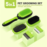 5-in-1 pet grooming brush set, view 3 - MRSLM