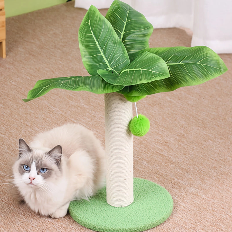 Cat scratching post with hanging balls, view 5 - MRSLM