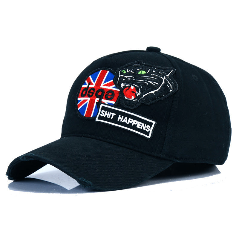 casual embroidered washed cotton hat, view 6 - MRSLM