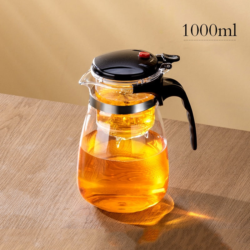 glass teapot with infuser, view 5 - MRSLM