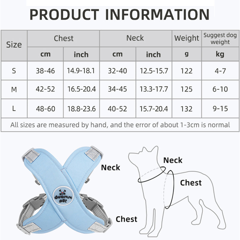 adjustable no-pull dog harness set, view 12 - MRSLM