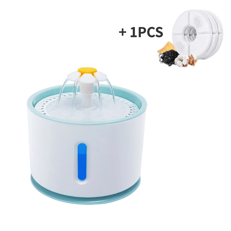81oz cat water fountain with quiet pump, view 3 - MRSLM