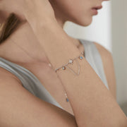 silver geometric pendant bracelet - MRSLM