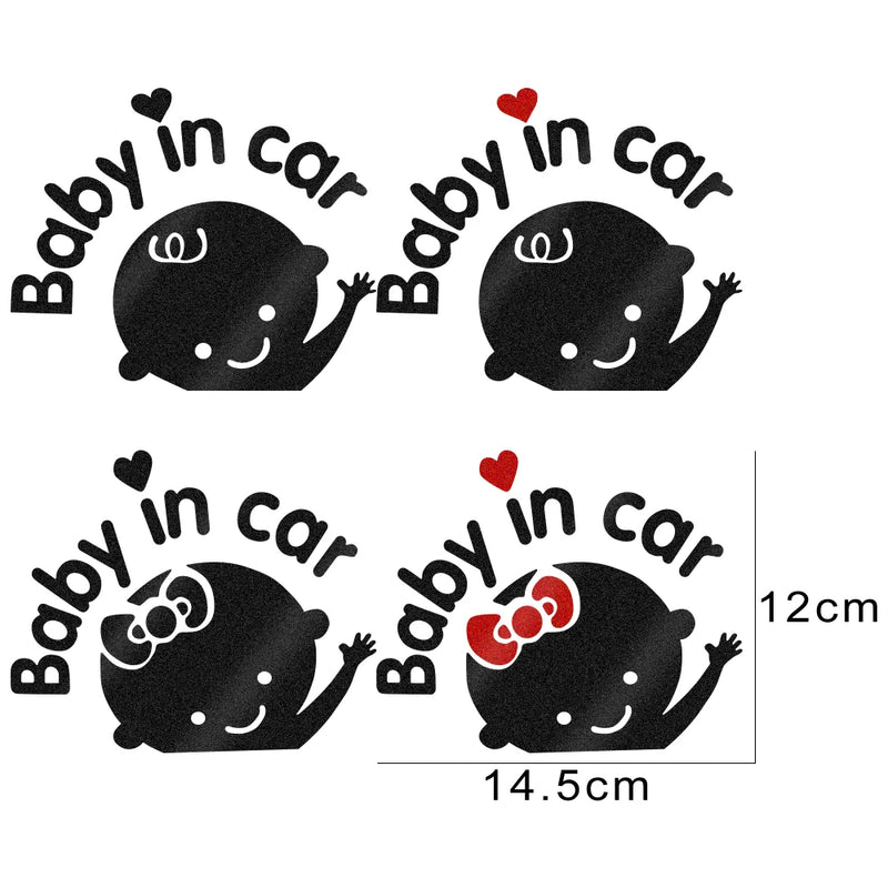 baby on board cartoon car sticker, view 15 - MRSLM