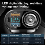 66W QC3.0 dual USB car charger LED display, view 6 - MRSLM