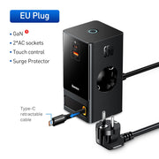 65W GaN fast charger power strip, view 2 - MRSLM